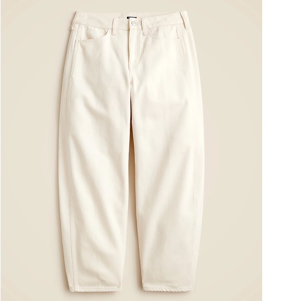 J crew barrel leg jeans size 25P ecru NWT